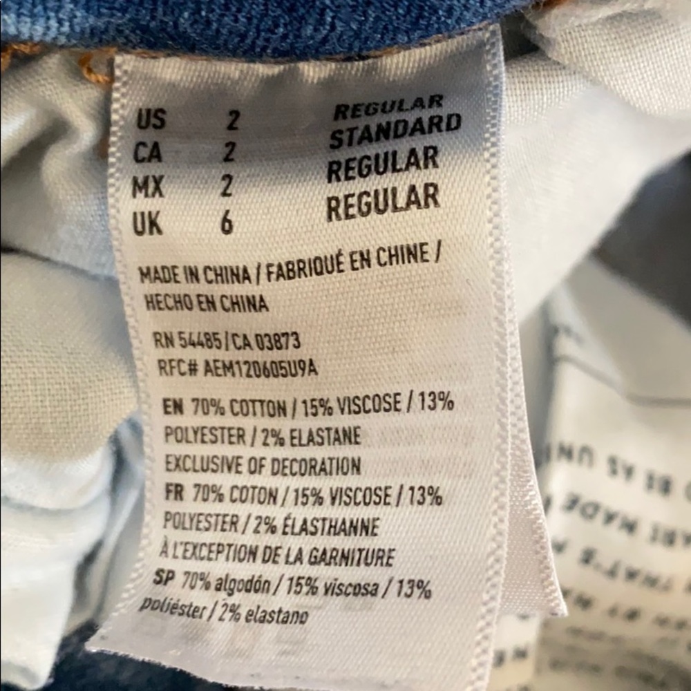 Sz 2 American Eagle Super Stretch Jeans - Picture 8 of 8